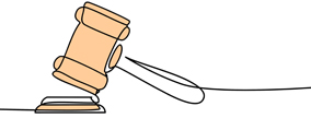 Drawing of a gavel